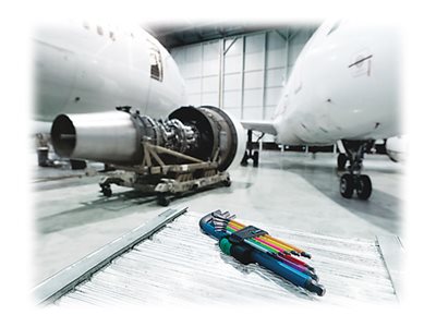 Wera 05022210001, L-formet unbrakonøglesæt, Metric, 9 stk, Rustfrit stål, Sort oxidering, 1.5,2,2.5,3,4,5,6,8,10 mm