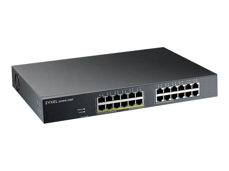 Zyxel GS1915 Series GS1915-24EP - Switch - NebulaFLEX-kompatibel - smart - 24 x 10/100/1000 (12 PoE) - desktop, væg-monterbar - PoE (130 W)