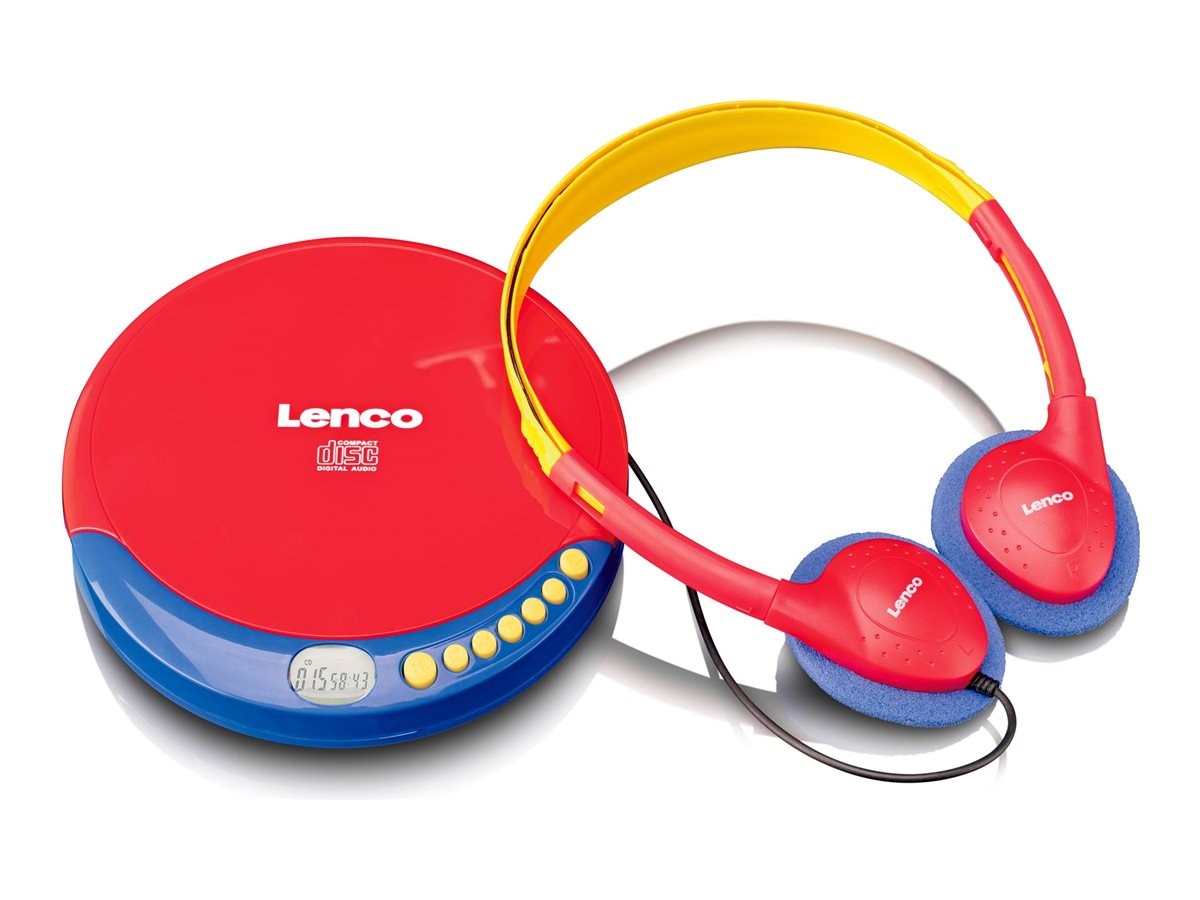 Lenco - CD-afspiller til børn med genopladeligt batteri - CD-021KIDS