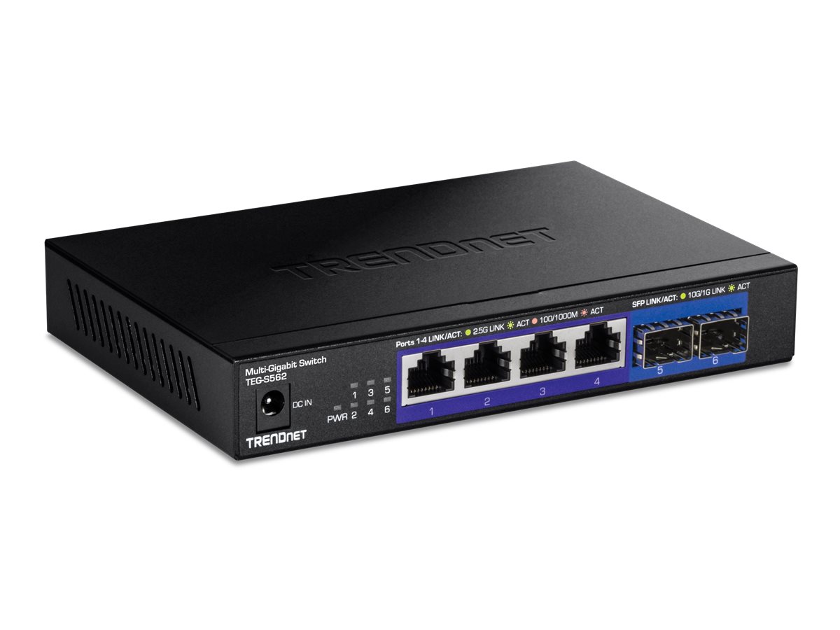 TRENDnet TEG-S562 Switch 6-porte 10 Gigabit Ethernet / 2.5 Gigabit Ethernet