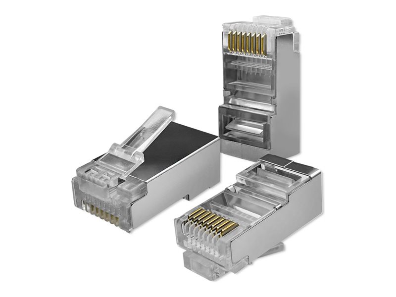 Qoltec CAT 5e Kabel med folie og kobberfletning (FTP) Netværk-konnektor Sølv