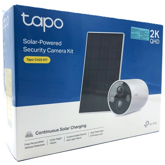 TP-Link Tapo C425 KIT, IP-sikkerhedskamera, Udendørs, Trådløs, Loft/væg, Hvid, Kugle (form)