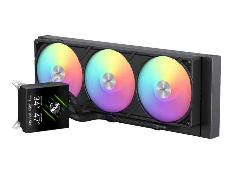 GameMax Glacier 360 LCD BK Vandkøler 1-pack Sort 120 mm