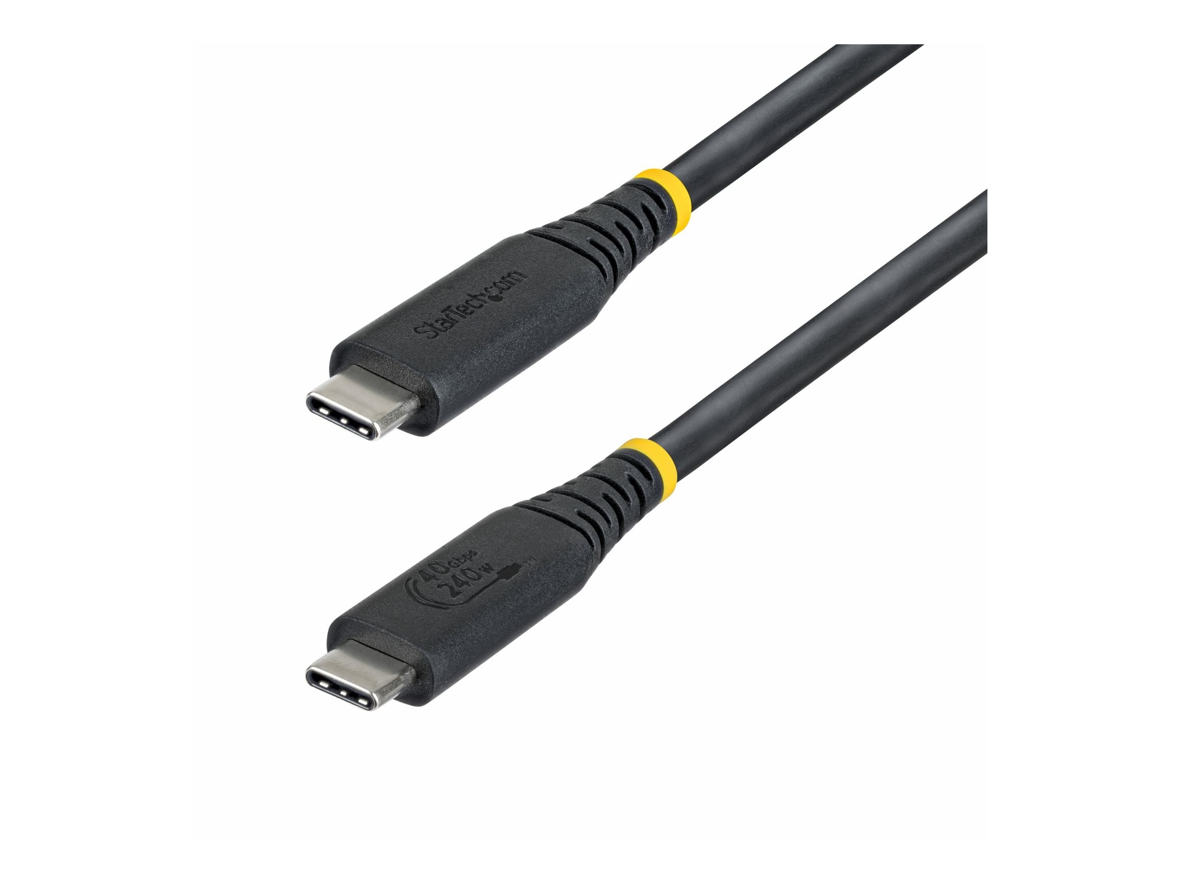 StarTech.com CC1M40GUSB4TP USB-C to USB-C to USB-C 1m Sort