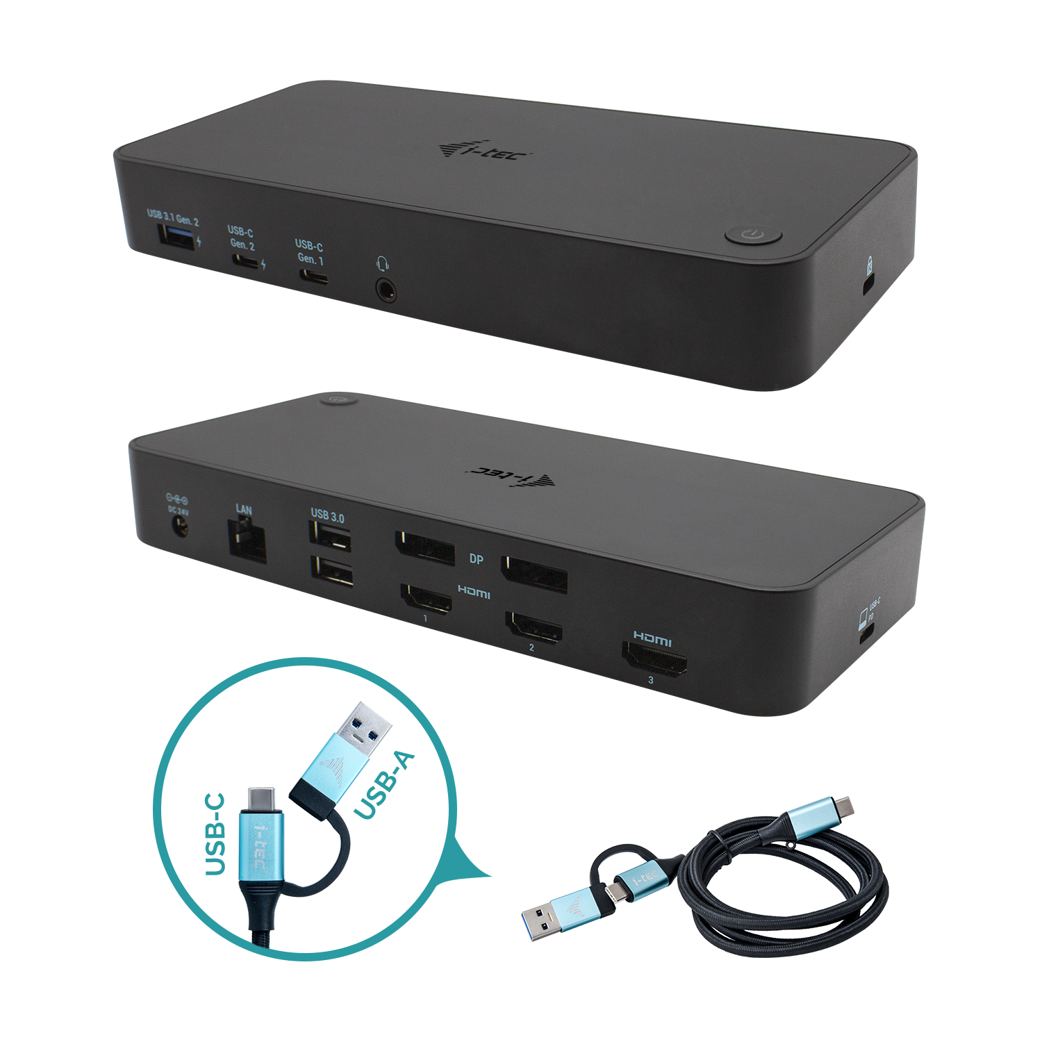 I-Tec Docking Station - USB-C/Thunderbolt 3 - DP HDMI - 100W PD