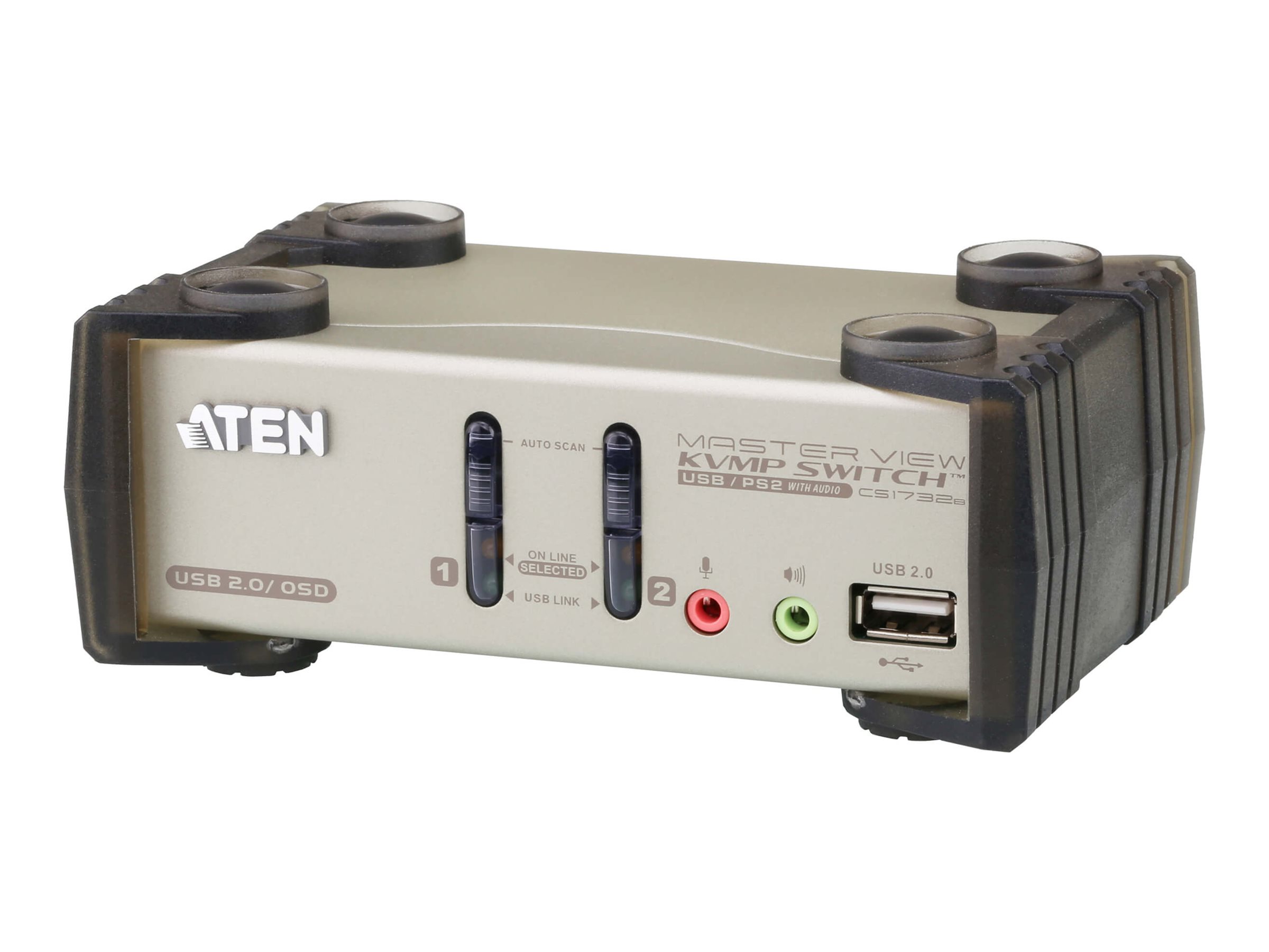 ATEN CS1732B - KVM / audio / USB switch - 2 x KVM / audio / USB - 1 lokalbruger - desktop - DC 5,3 V