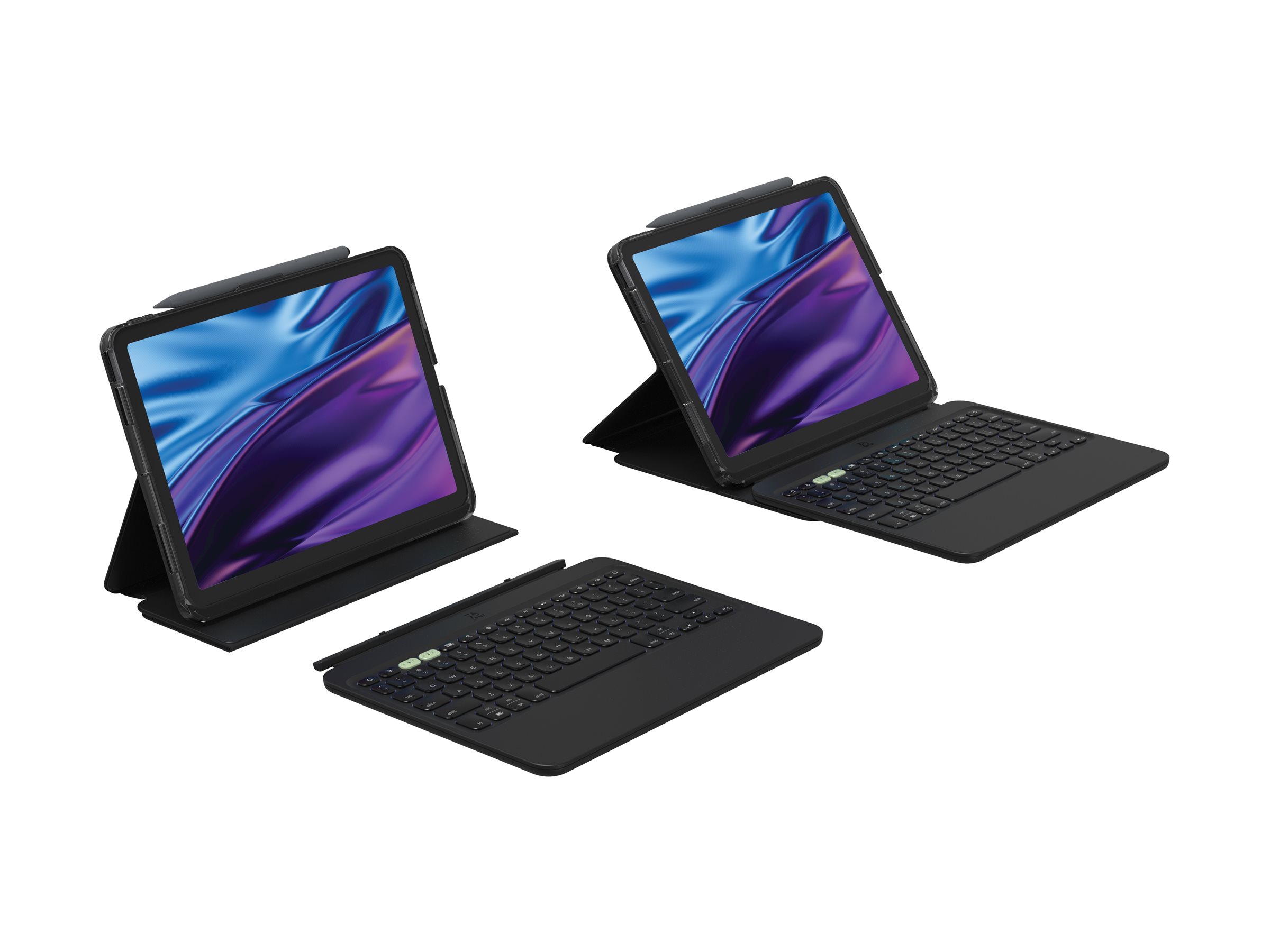 ZAGG Pro Keys 2 Tastatur og folio-kasse 7 farver Trådløs Tysk