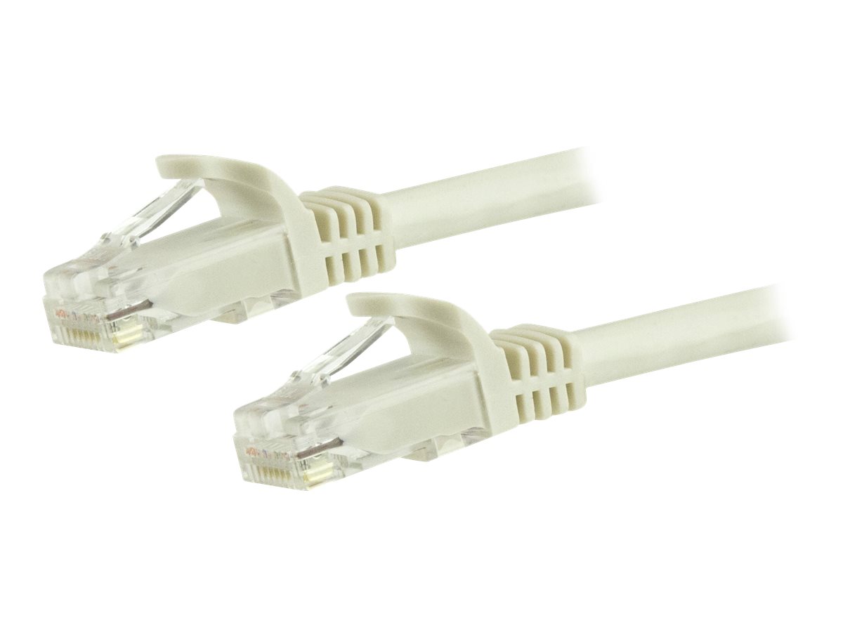 StarTech.com 5m CAT6 Cable - White Snagless CAT 6 Wire - 100W RJ45 UTP 650MHz Category 6 Network Patch Cord UL/TIA (N6PATC5MWH) CAT 6 Ikke afskærmet