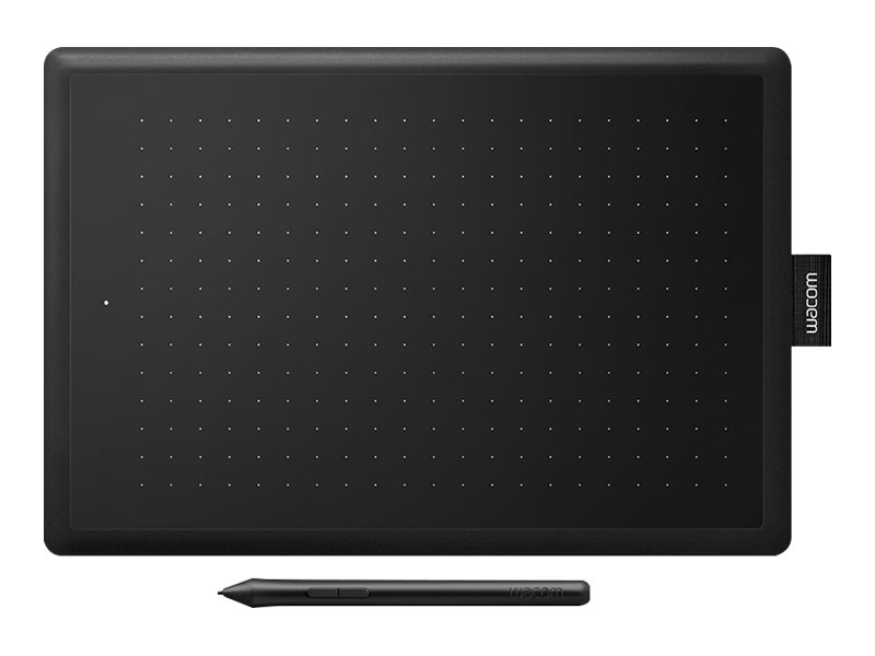 Wacom One by Wacom - Digitizer - højre- og venstrehåndet - 21.6 x 13.5 cm - elektromagnetisk - kablet - USB - sort, rød