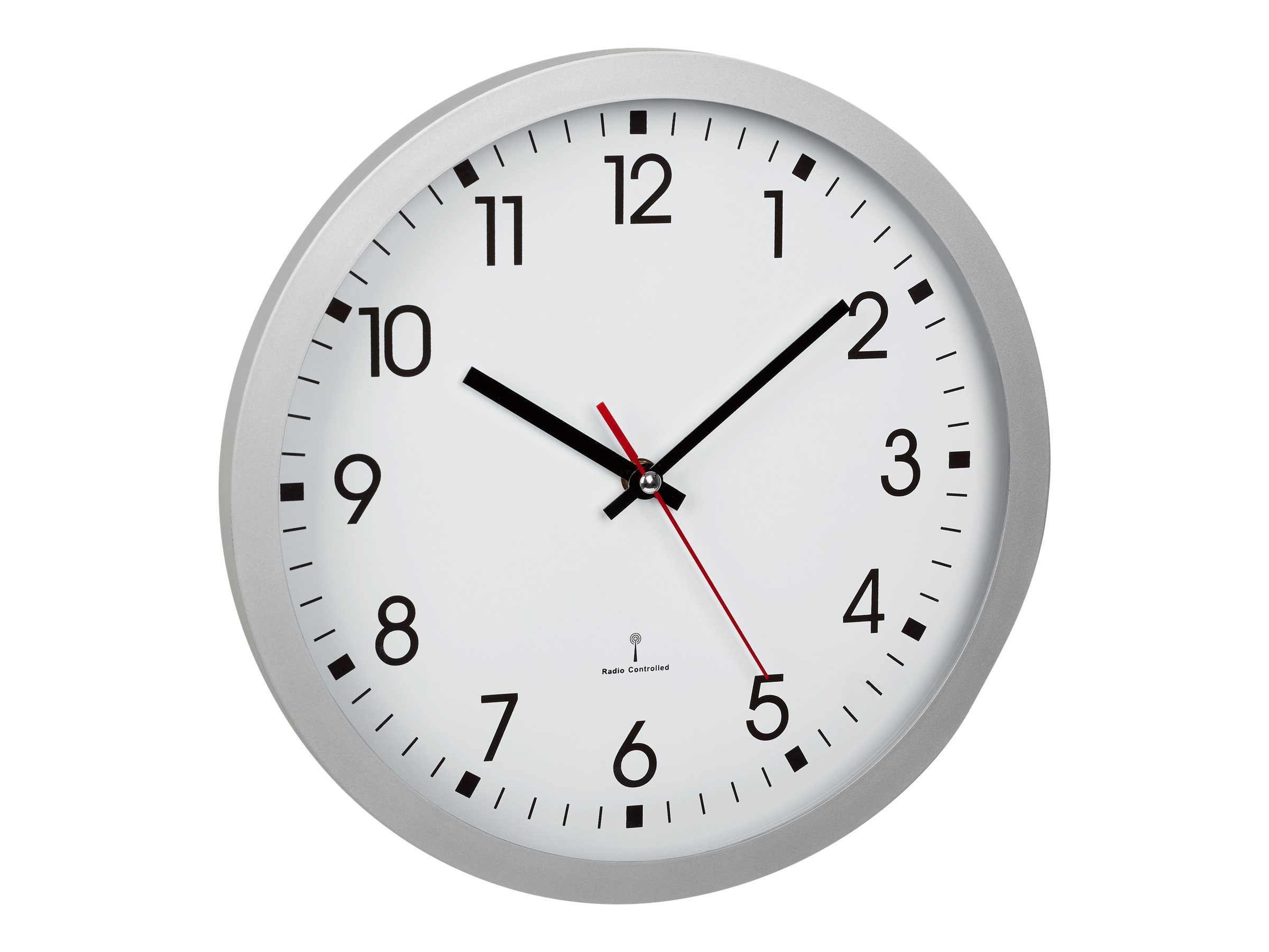 TFA Ur Rund Grå Sølv