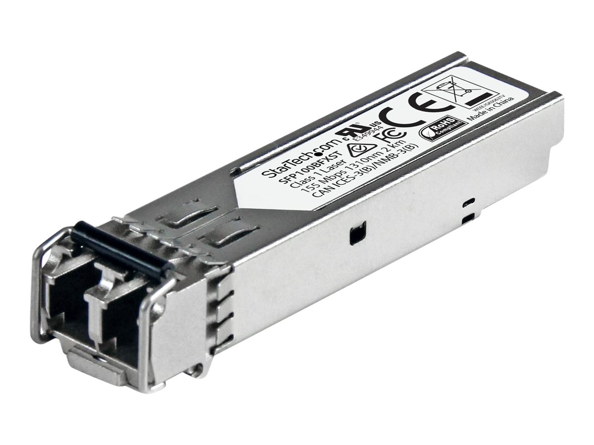 StarTech.com MSA Uncoded SFP Module - 100BASE-FX - 100Mb SFP 100MbE Multi Mode Fiber (MMF) Optic Transceiver Module - 2km DDM SFP (mini-GBIC)