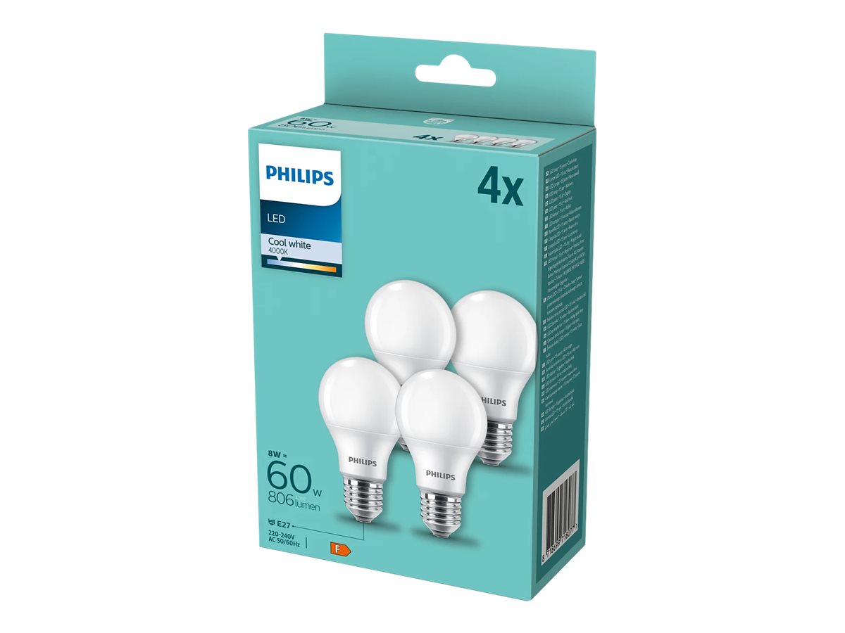 Philips LED-lyspære 8W F 806lumen 4000K Køligt hvidt lys