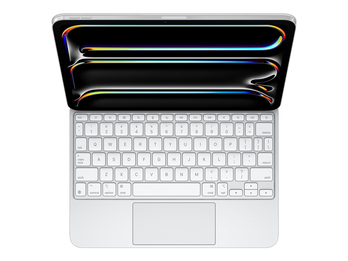 Apple Magic Keyboard for iPad Pro 11âinch (M4) - US English - White - Tastatur & Folio sæt - Amerikansk engelsk - Hvid