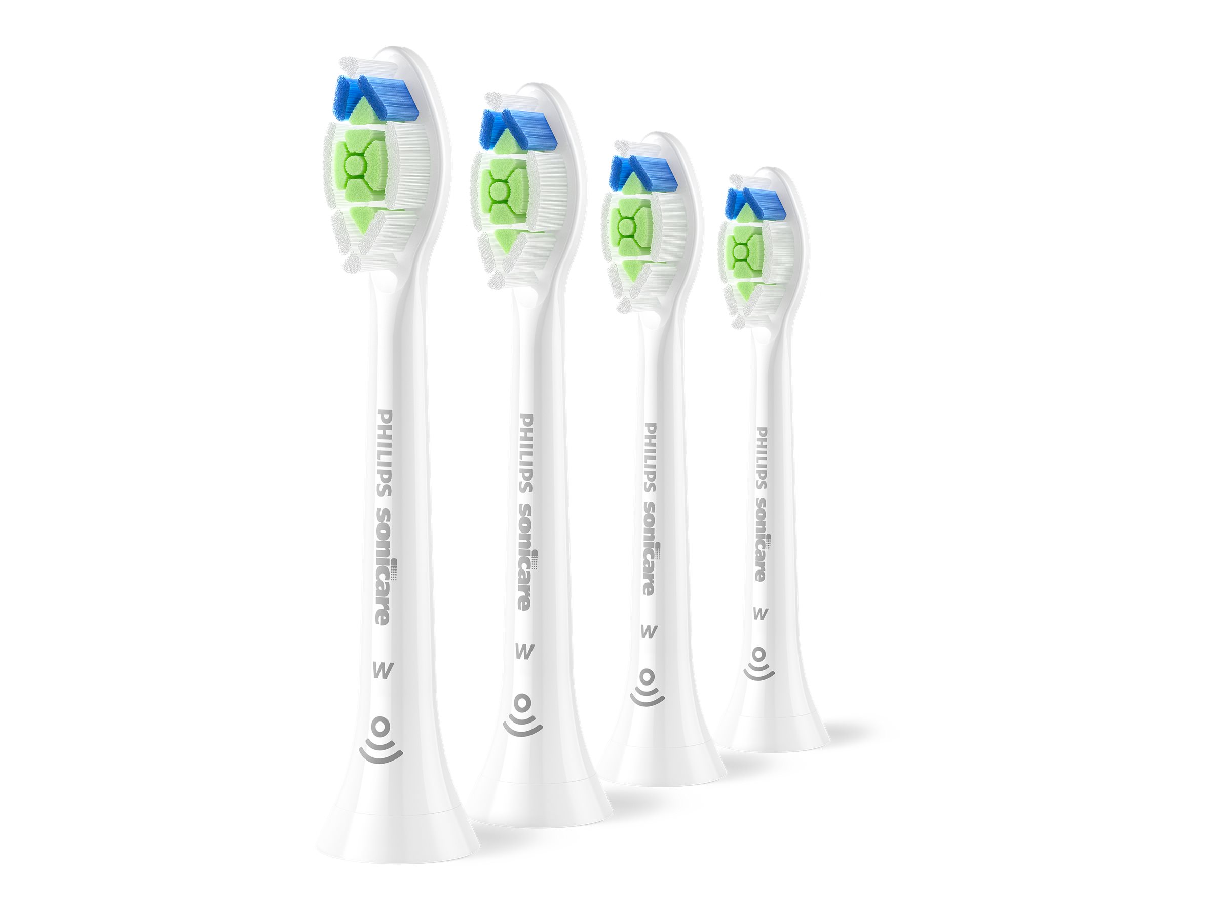 Philips Sonicare W2 Optimal White HX6064 - Ekstra tandbørstehoved - til tandbørste - hvid (pakke med 4)