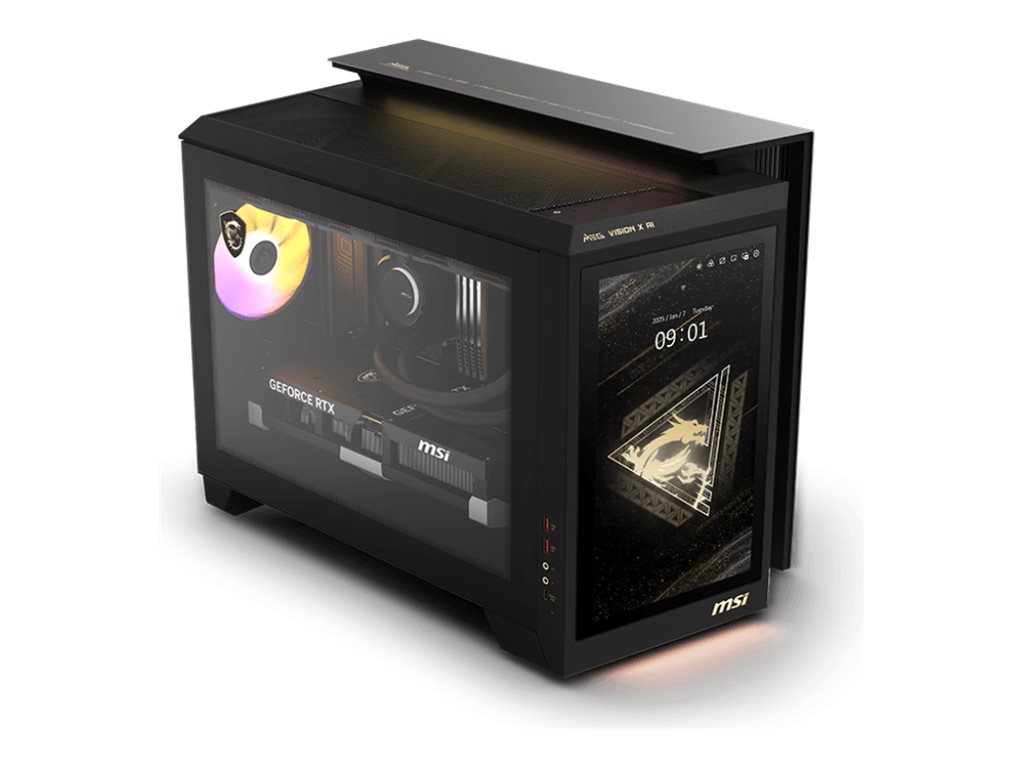 MSI MEG Vision X AI 2nd 2NVZ9 234AT - DT gaming - Core Ultra 9 285K / op til 5.7 GHz - RAM 128 GB - SSD 2 TB - NVMe - GeForce RTX 5090 - IEEE 802.11ax (Wi-Fi 6), IEEE 802.11be (Wi-Fi 7), Bluetooth 5.4, Gigabit Ethernet, 2.5 Gigabit Ethernet, 5 Gigabit Ethernet - Win 11 Home - skærm: ingen - sort