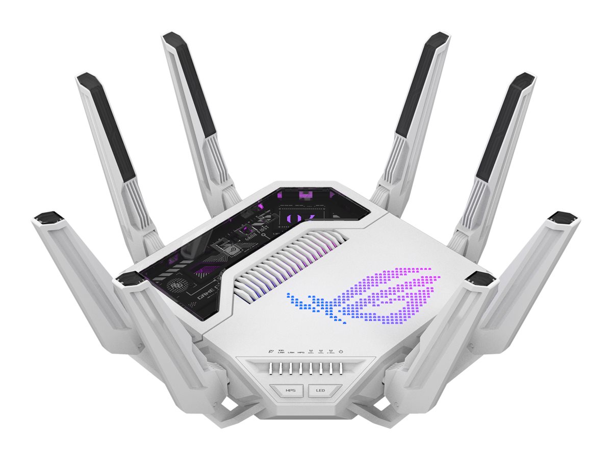 ASUS ROG Rapture GT-BE19000AI - Trådløs router 6-ports switch - 10GbE, 5GbE, 2.5GbE, Wi-Fi 7 - WAN-porte: 2 Quad-Band