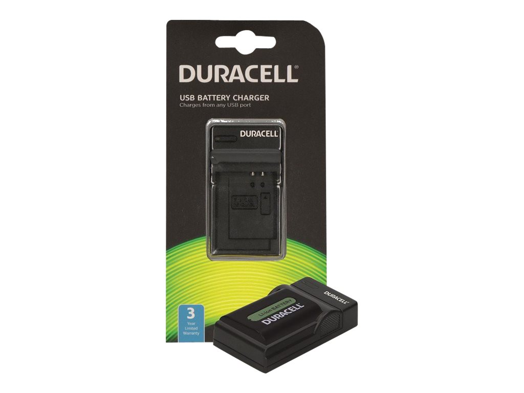 Duracell - USB-batterioplader - Li-Ion - 1 x batterier lader op - sort