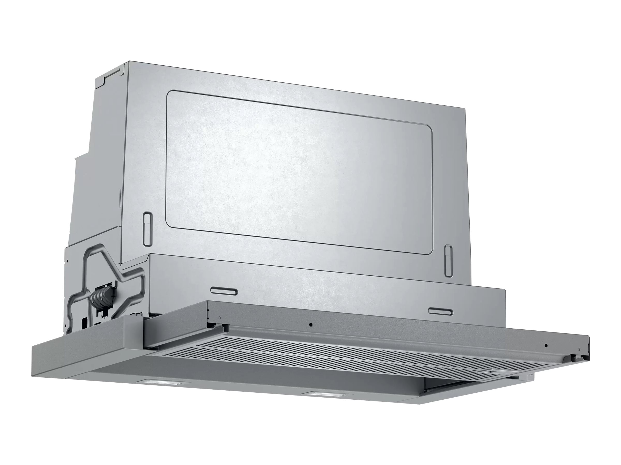 Bosch Serie | 4 DFR067A52 - Hætte - teleskopisk - Niche - bredde: 52.4 cm - dybde: 29 cm - udtrækning og recirkulation (-) - med intern motor - metalsølv