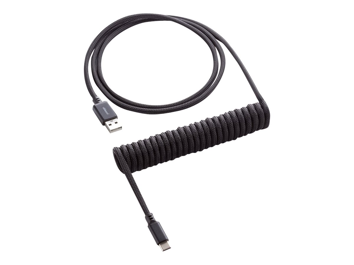 CableMod Classic Coiled Keyboard Cable USB-C to USB Type A, Midnight Black - 150cm USB Kabler - GEEKD.dk