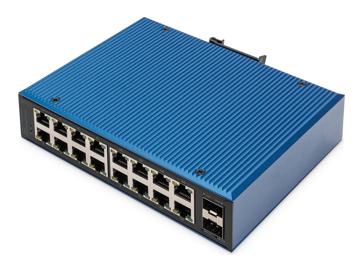 DIGITUS - switch - industrial - 16 ports - unmanaged
