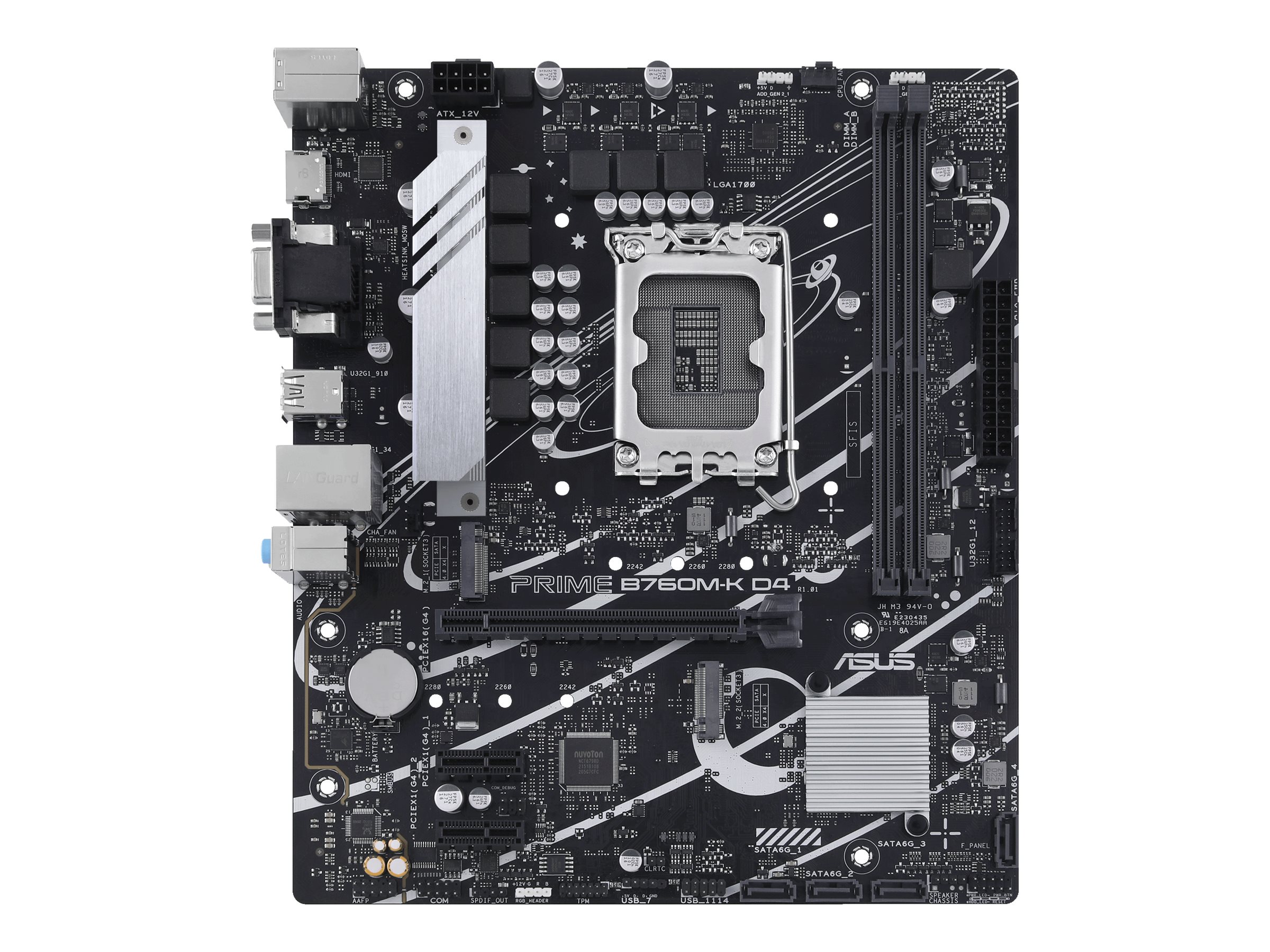 ASUS PRIME B760M-K D4 Bundkort - Intel B760 - Intel LGA1700 socket - DDR4 RAM - Micro-ATX