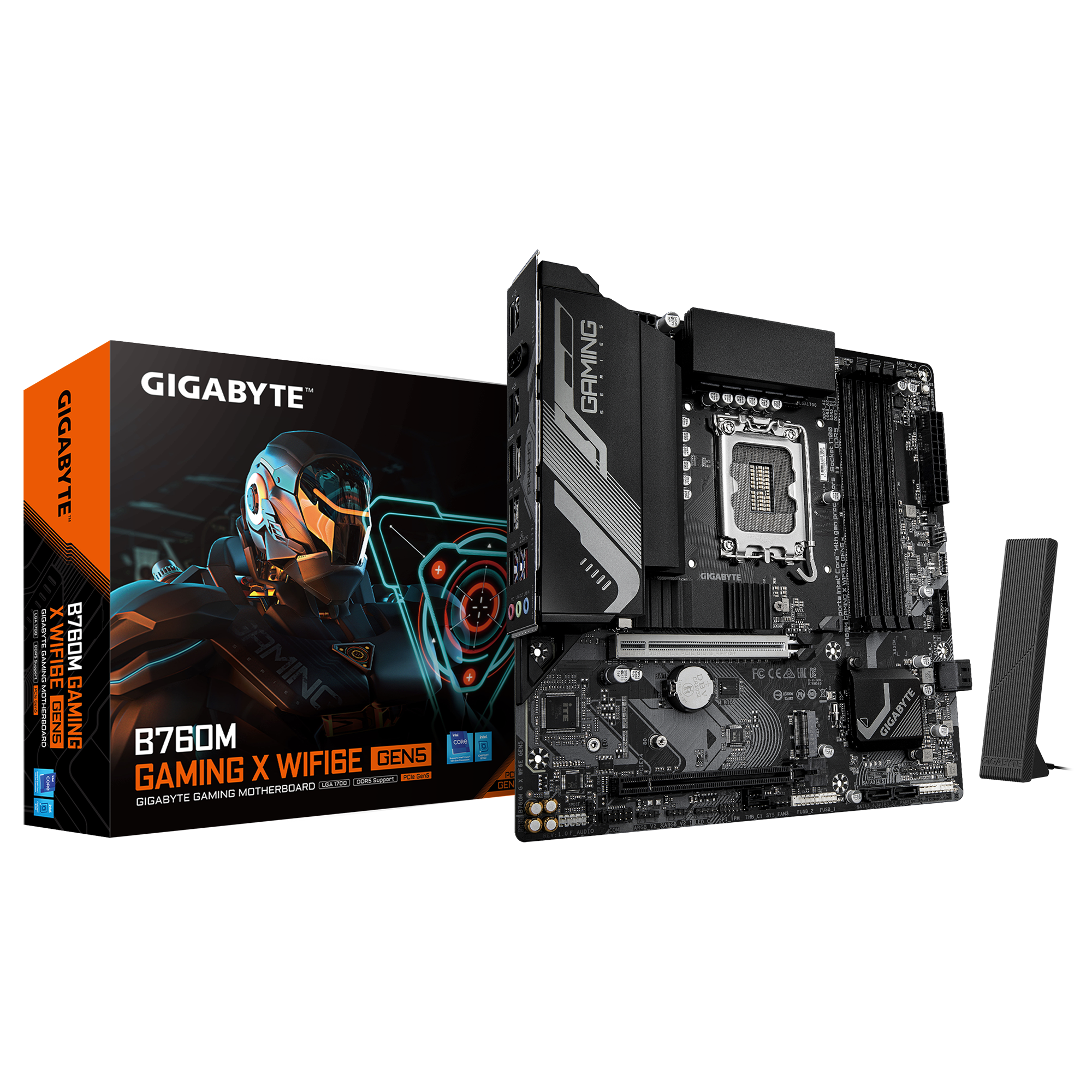 GIGABYTE B760M GAMING X WIFI6E GEN5 Bundkort - Intel B760 - Intel LGA1700 - DDR5 RAM - Micro-ATX