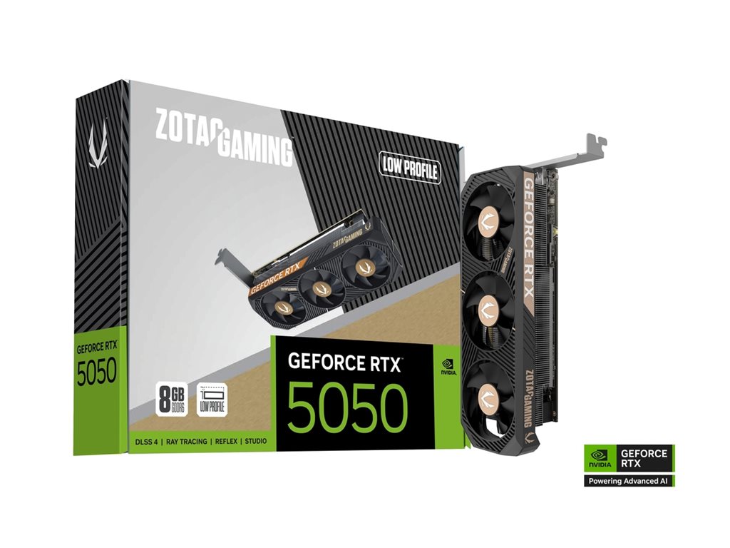 ZOTAC GeForce RTX 5050 Low Profile - 8GB GDDR6 RAM - Grafikkort