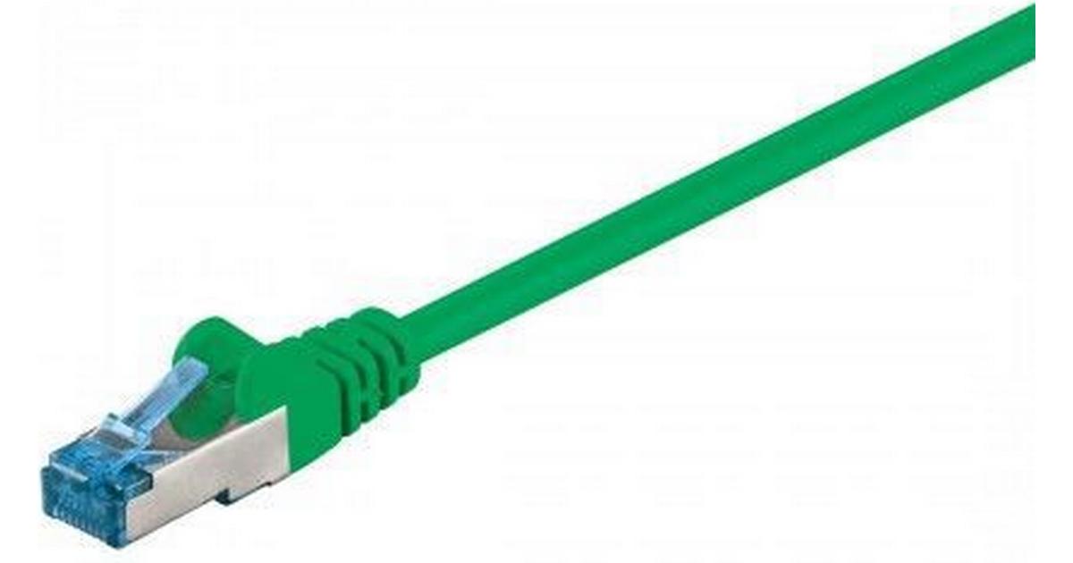 Goobay Netværkskabel CAT 6, S/FTP (PiMF), grøn, 15 m kobberleder (CU), halogenfri kabelkappe (LSZH)