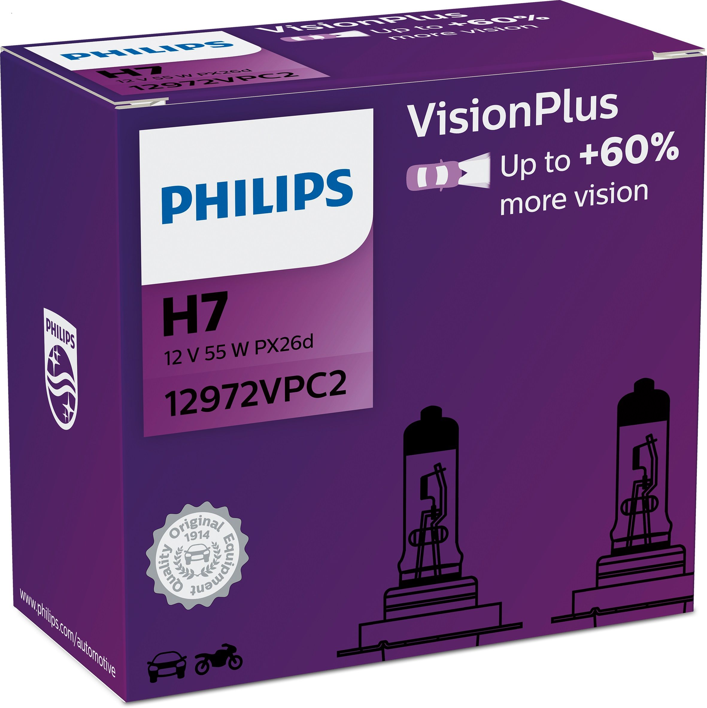 Philips VisionPlus 12972VPC2 Større sikkerhed og komfort