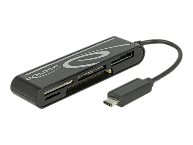 DeLOCK USB 2.0 Card Reader USB Type-C male 5 Slots Kortlæser USB-C
