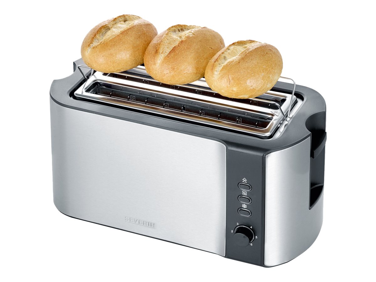 SEVERIN AT 2590 Brødrister Børstet rustfrit stål/sort billede