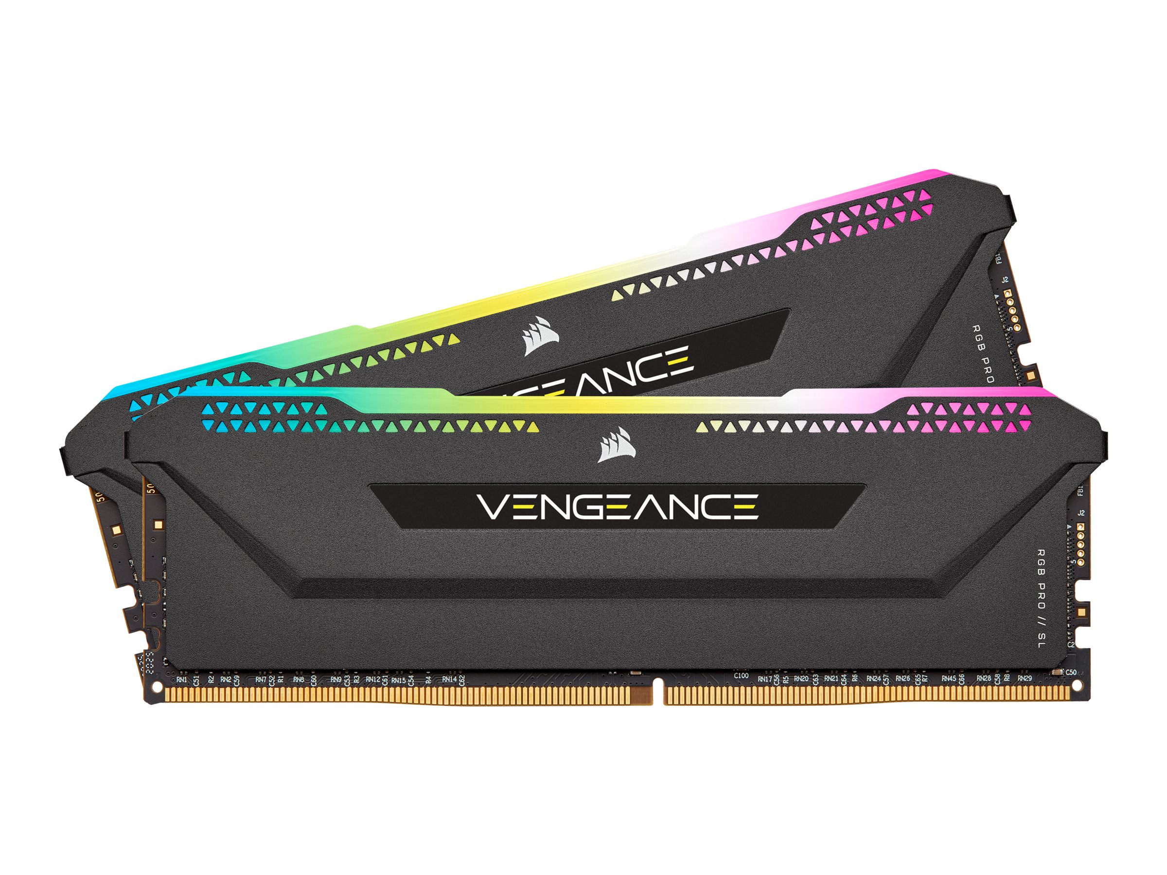 Corsair Vengeance RGB PRO SL DDR4-3200 - 32GB - CL16 - Dual Channel (2 pcs) - AMD Optimized - Sort med RGB