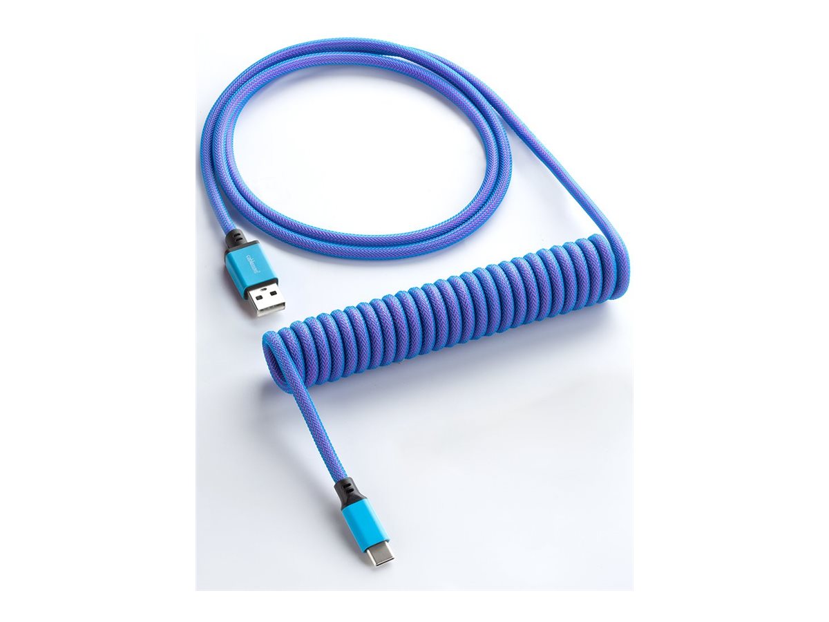CableMod Classic Coiled Keyboard Cable USB-C to USB Type A, Galaxy Blue - 150cm USB Kabler - GEEKD.dk