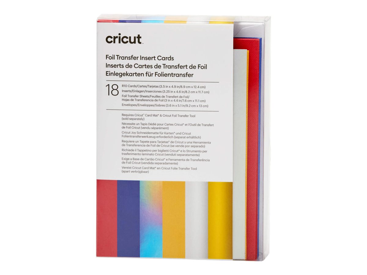 Cricut Celebration Sampler Folietransfersæt Hvid Blå Sølv Rød Majs Guld Holografisk sølv