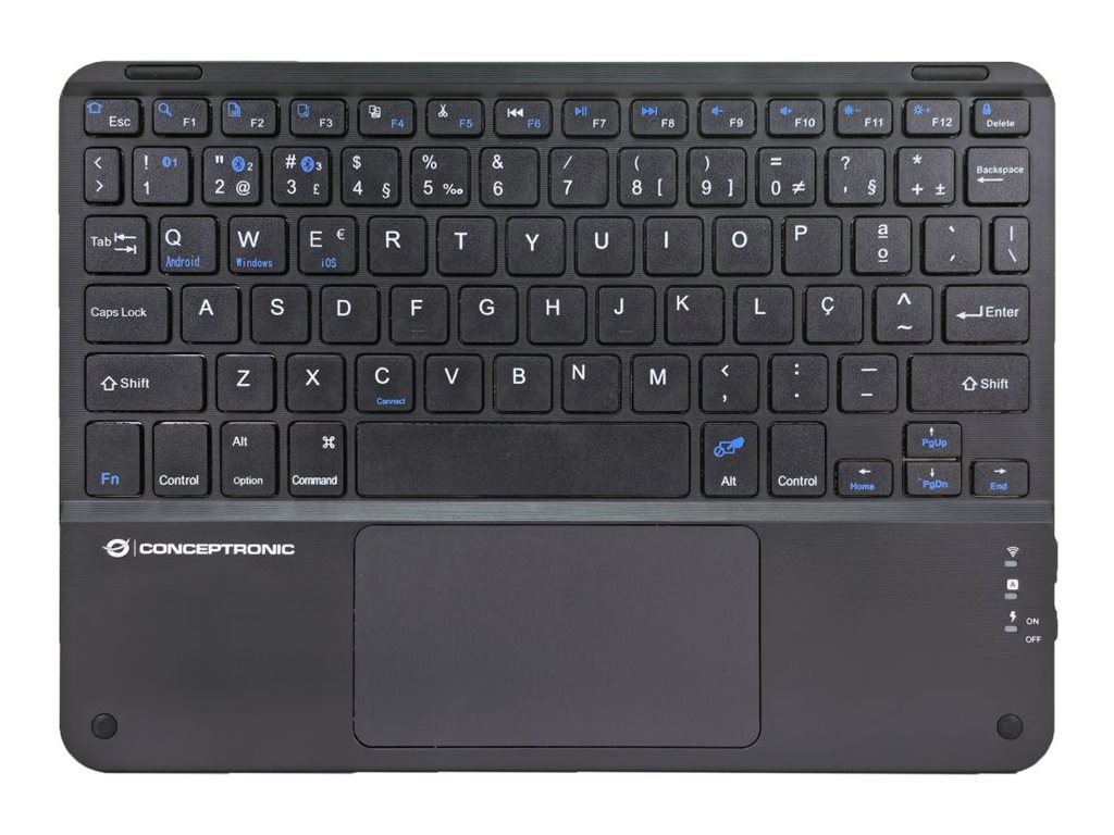 Conceptronic - keyboard - 10-inch - with touchpad - QWERTY - Portuguese - black Input Device - Tastatur - Portugisisk - Sort
