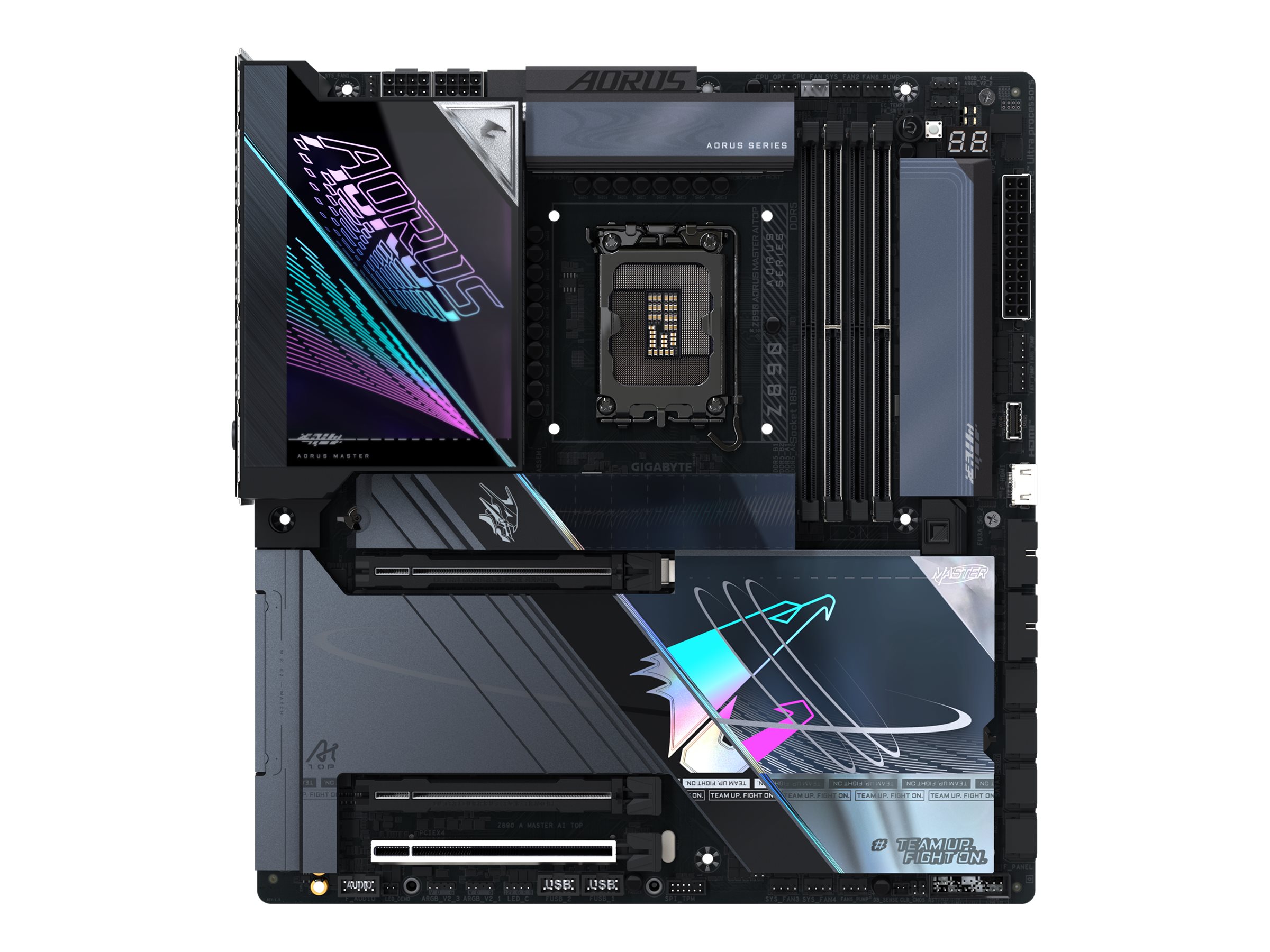 GIGABYTE Z890 AORUS MASTER AI TOP Bundkort - Intel Z890 - Intel LGA1851 socket - DDR5 RAM - Extended ATX