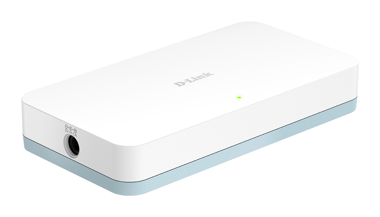 D-Link switch, 8x10/100/1000Mbps, RJ45, til montering på bordet