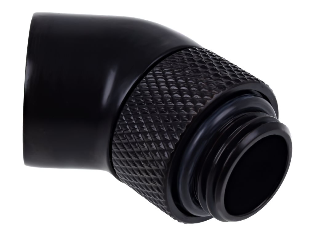 Alphacool Eiszapfen Connector Series - Flydende kølesystem vinklet fitting-adapter - dyb sort
