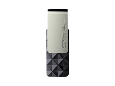 SILICON POWER Blaze B30 64GB USB 3.0 Sort Sølv