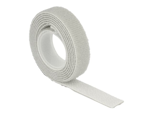 Delock Hook-and-loop fastener - Kabelbånd - 1 m - grå