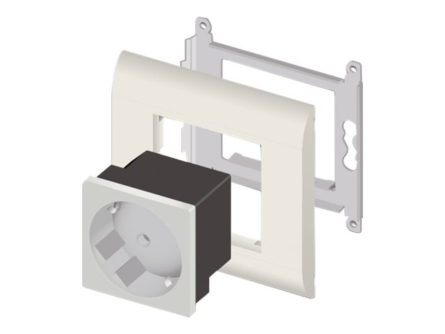 Delock Easy 45 - strømsokkel-outlet - 1 strømsokkel - hvid, RAL 9003 (pakke med 10)