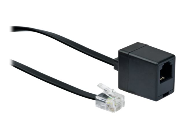 Schwaiger phone extension cable - 10 m - black - Sort - 10m