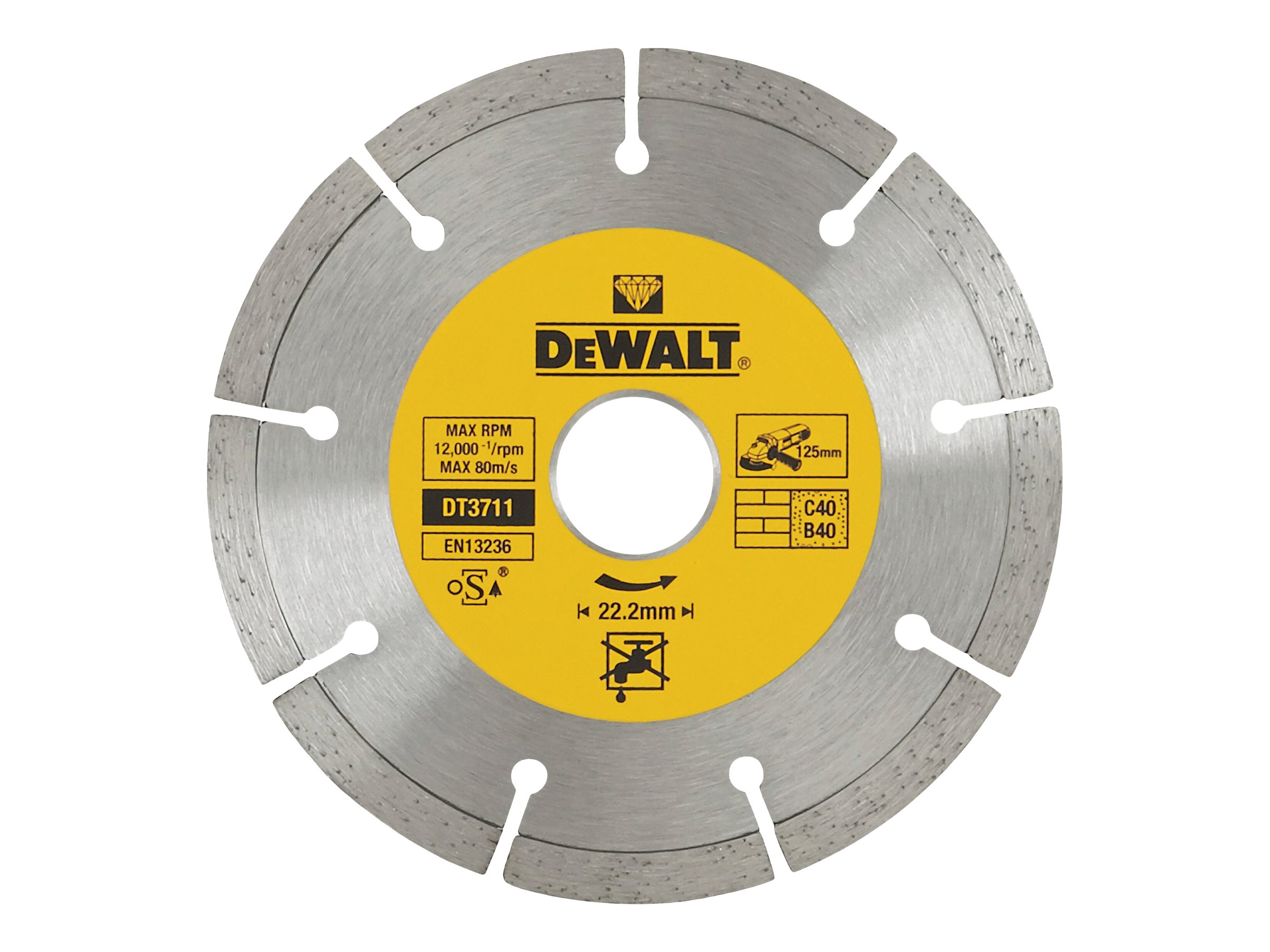 DeWALT High Performance DT3711-QZ - Diamantskæreskive - for beton, murerarbejde - 125 mm