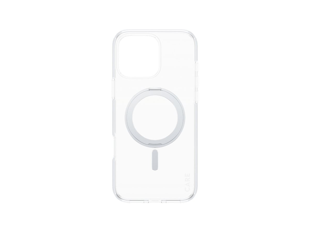 PanzerGlass CARE by Feature Case Transparent w. Silver Kickstand & MagSafe iPhone 16 Pro Max Beskyttelsescover Transparent billede