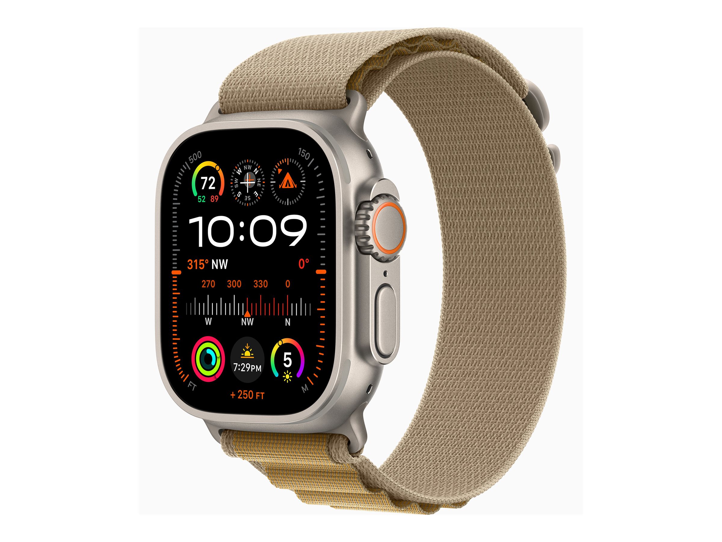 Apple Watch Ultra 2 Natural LTE 49mm Titan with Alpine Loop M - Tan