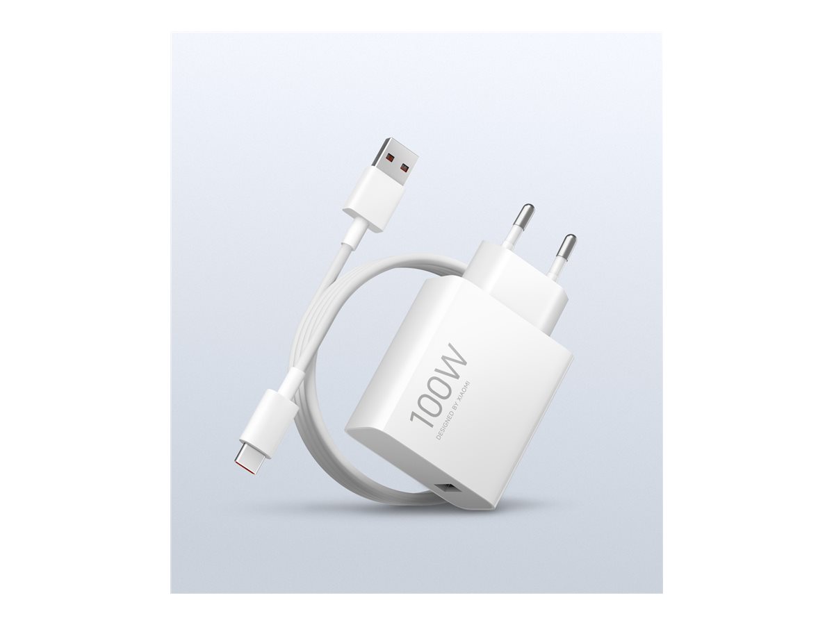 Xiaomi 100 W USB-A hurtigoplader med USB-C-kabel (1 m)