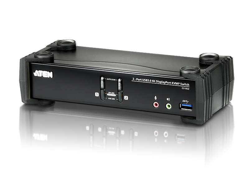 ATEN CS1922 KVMP Switch 2-port USB 3.1 Gen 1 hub with SuperSpeed 5 Gbps data transfer rates