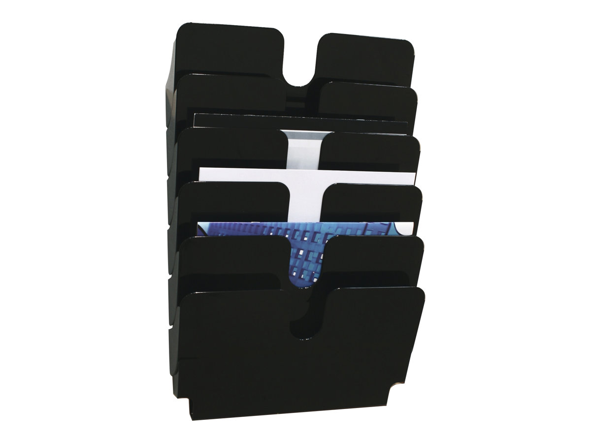 Durable FLEXIPLUS brochureholder 6 bakker A4 sort