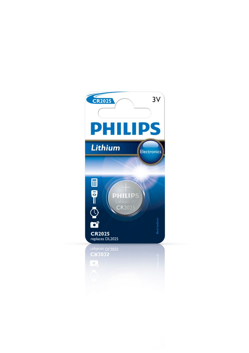 Philips Minicells CR2025/01B Standardbatterier 1 stk billede
