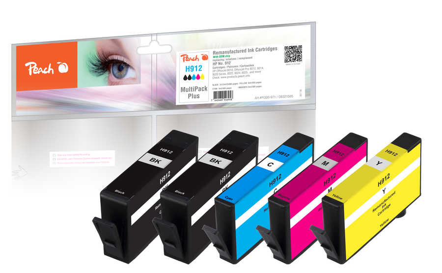Peach PI300-971 Sort, Cyan, Magenta, Gul 305 sider Blæk